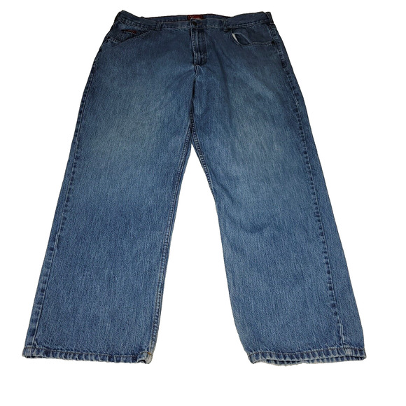Vintage Chaps Jeans Mens Size 42x32 Straight Cotton Blue Denim Casual Work Job - Picture 1 of 16